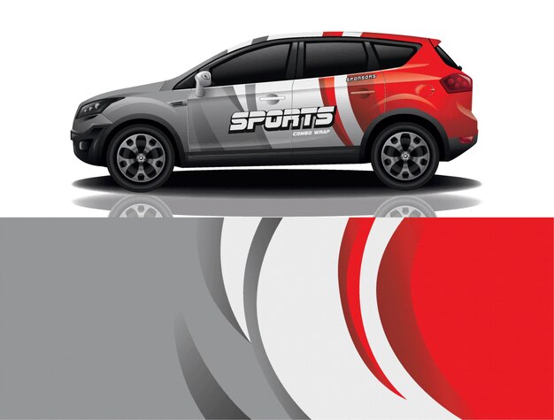 diseño de envoltura de calcomanía para suv