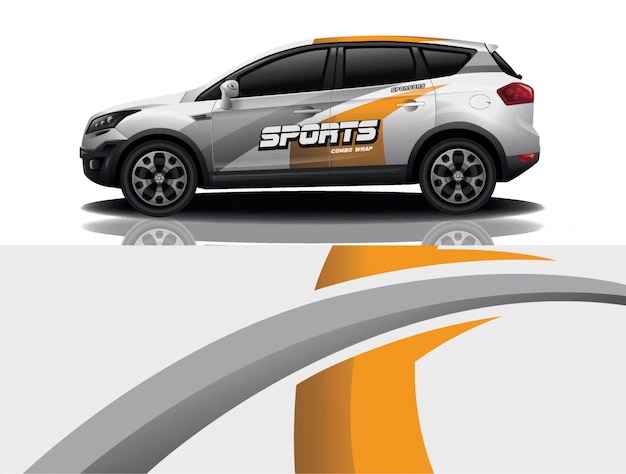 diseño de envoltura de calcomanía para suv