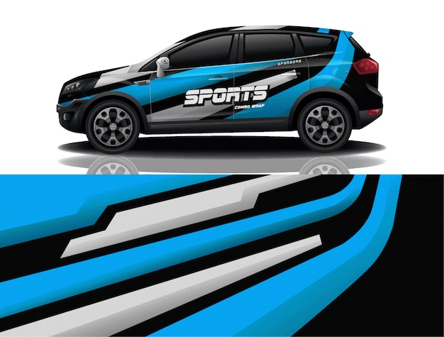 diseño de envoltura de calcomanía para suv