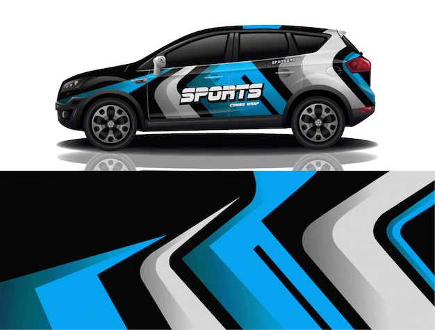 diseño de envoltura de calcomanía para suv