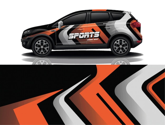 diseño de envoltura de calcomanía para suv