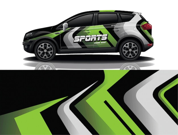 diseño de envoltura de calcomanía para suv