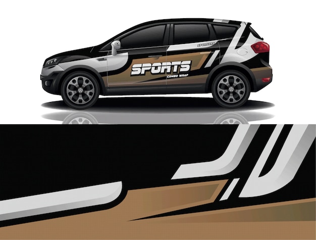 diseño de envoltura de calcomanía para suv