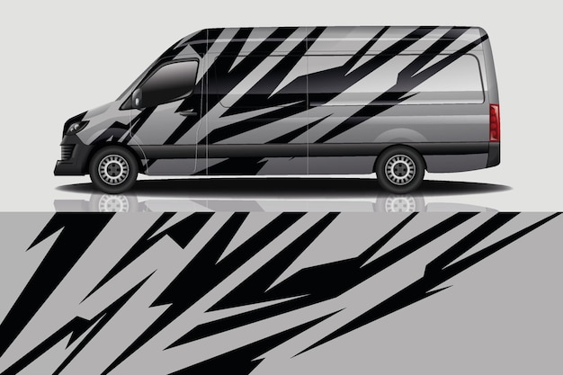 Diseño de envoltura de calcomanía de Van Car