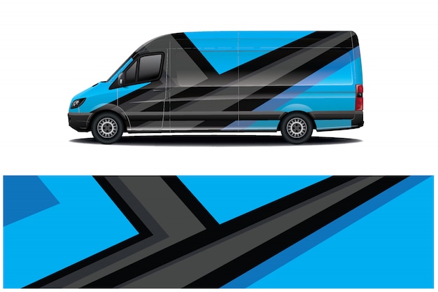 diseño de envoltura de calcomanía de van