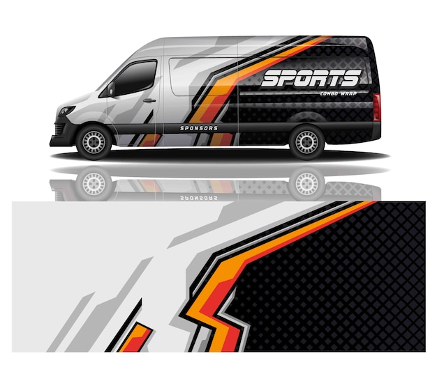 Diseño de envoltura de calcomanía Van
