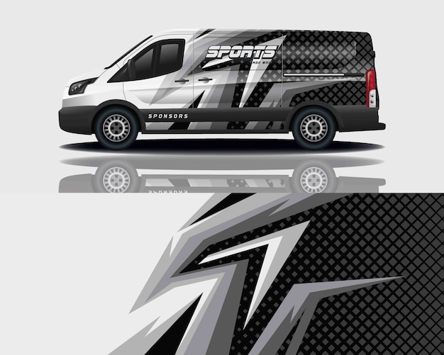 diseño de envoltura de calcomanía de van