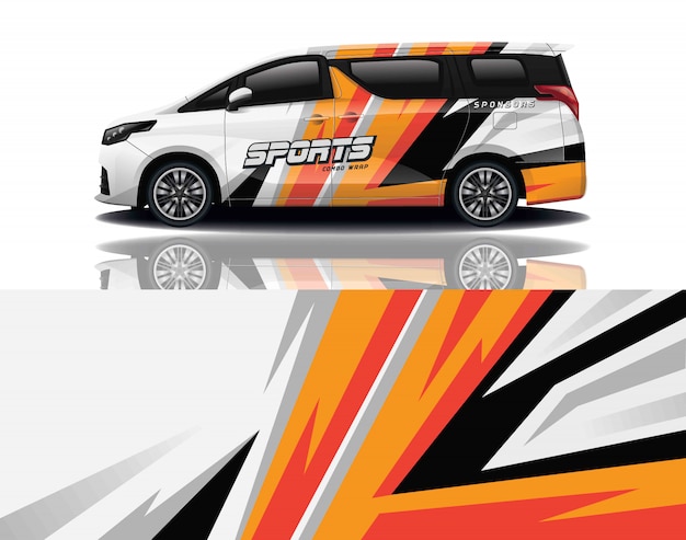 diseño de envoltura de calcomanía de van