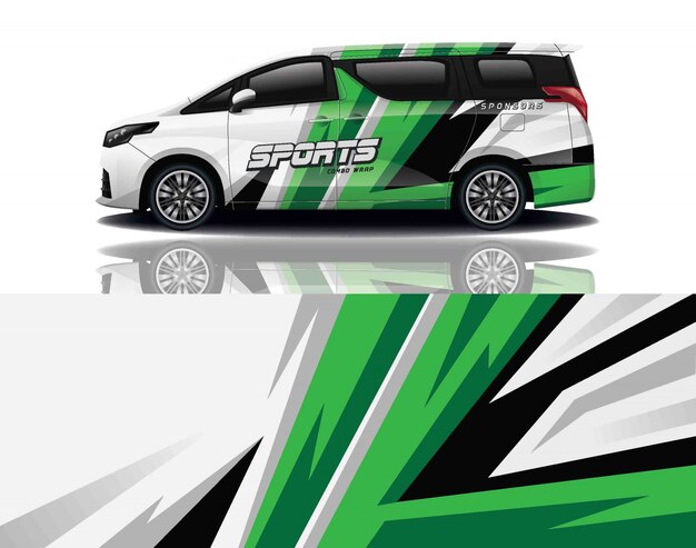 diseño de envoltura de calcomanía de van