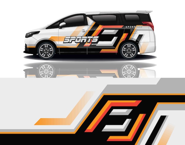 diseño de envoltura de calcomanía de van