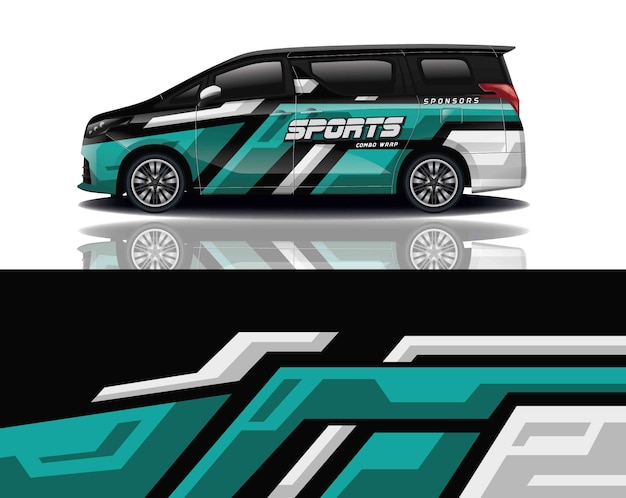 diseño de envoltura de calcomanía de van