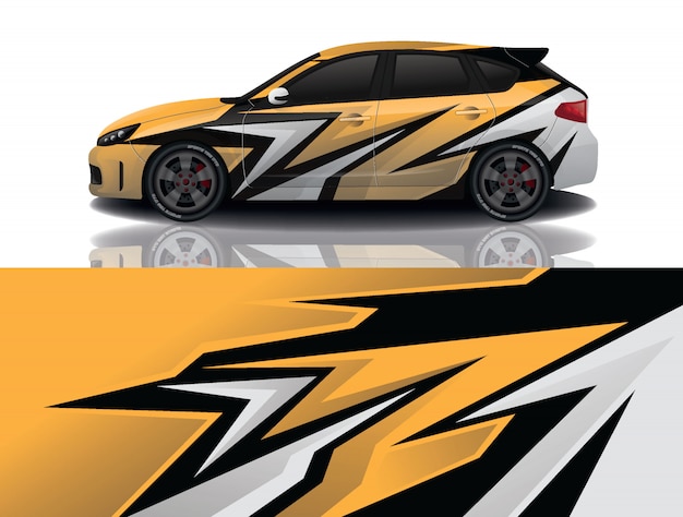 diseño de envoltura de calcomanías para automóviles