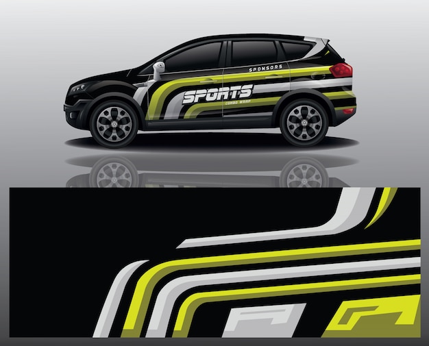 diseño de envoltura de calcomanías para automóviles