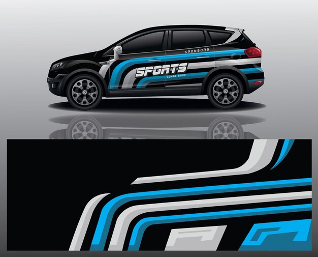 diseño de envoltura de calcomanías para automóviles