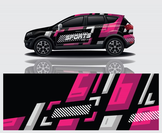 diseño de envoltura de calcomanías para automóviles