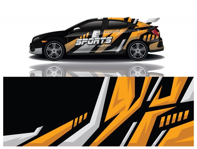 diseño de envoltura de calcomanías para automóviles