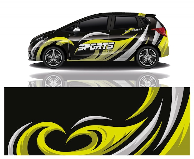 diseño de envoltura de calcomanías para automóviles