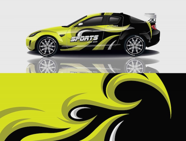 diseño de envoltura de calcomanías para automóviles