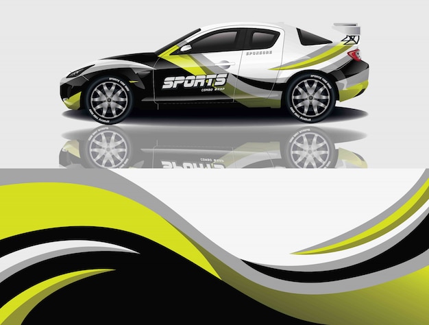 diseño de envoltura de calcomanías para automóviles
