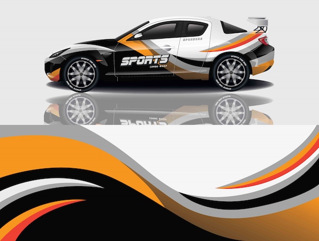 diseño de envoltura de calcomanías para automóviles