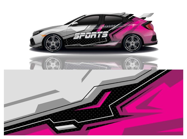 diseño de envoltura de calcomanías para automóviles
