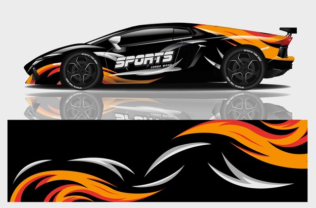 diseño de envoltura de calcomanías para automóviles