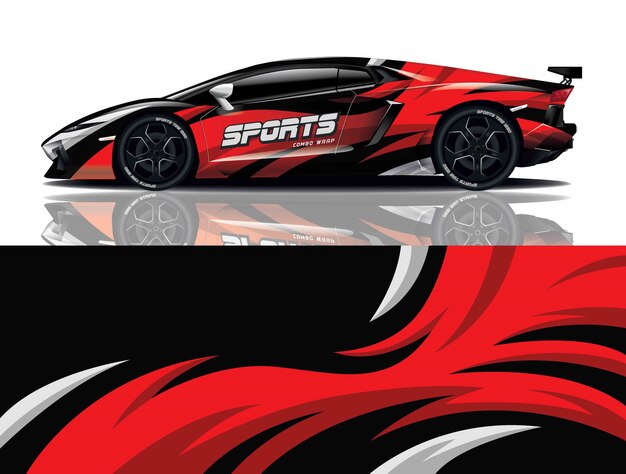 diseño de envoltura de calcomanías para automóviles