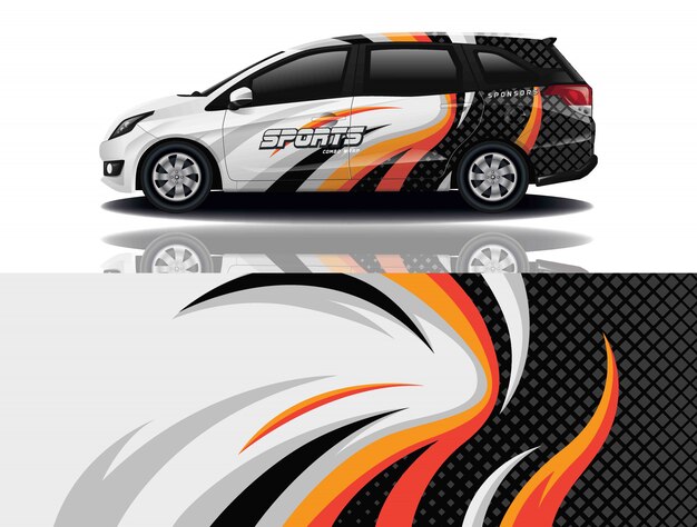 diseño de envoltura de calcomanías para automóviles