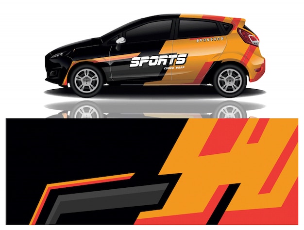 diseño de envoltura de calcomanías para automóviles
