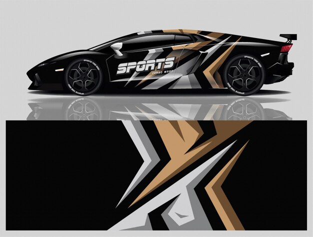 diseño de envoltura de calcomanías para automóviles