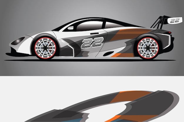 Diseño de envoltura de calcomanías para automóviles