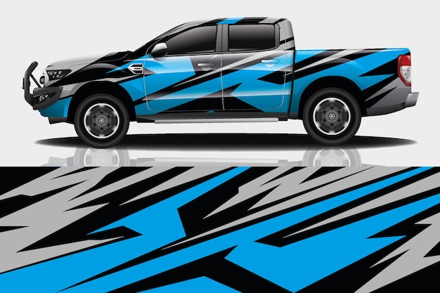 Diseño de envoltura de calcomanías para camiones y automóviles