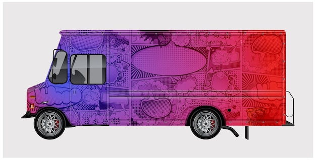 Diseño de envoltura para camiones de comida