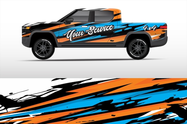 diseño de envoltura de camiones para el vector de servicio de la empresa eps.10