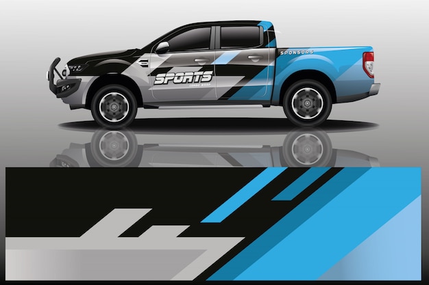 diseño de envoltura de carro de camión