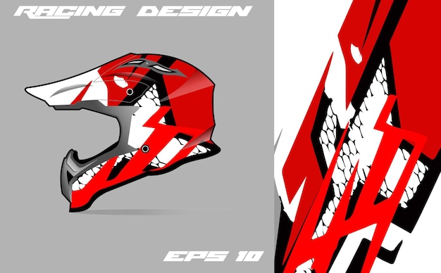 diseño de envoltura de casco con verde y púrpura
