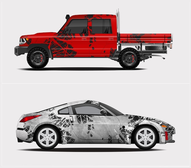 Diseño de envoltura de coche de carreras para su vehículo