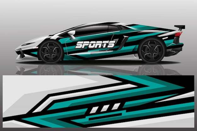 diseño de envoltura de coche deportivo