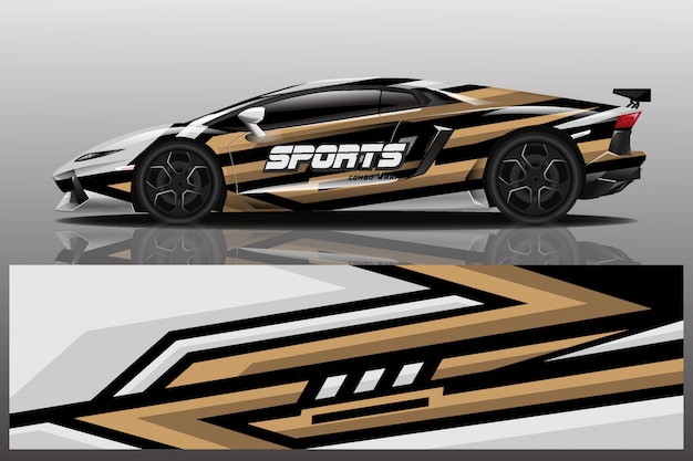 diseño de envoltura de coche deportivo