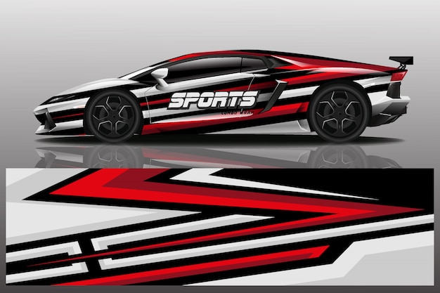 diseño de envoltura de coche deportivo