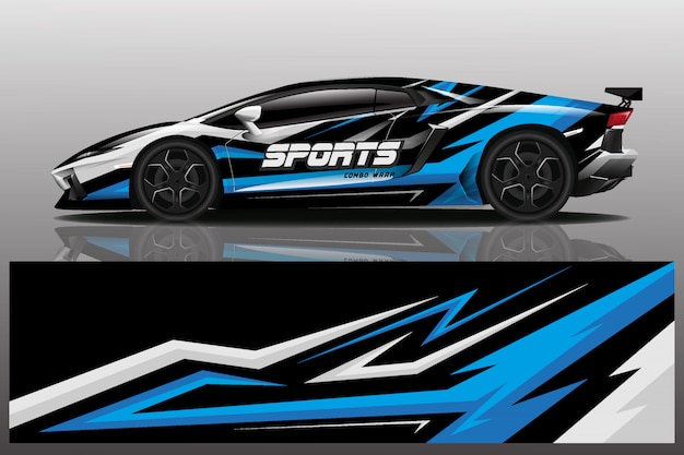 diseño de envoltura de coche deportivo