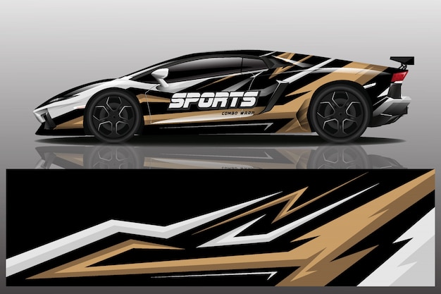 diseño de envoltura de coche deportivo