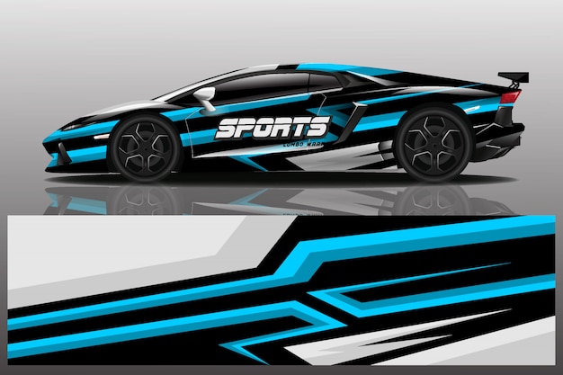 diseño de envoltura de coche deportivo
