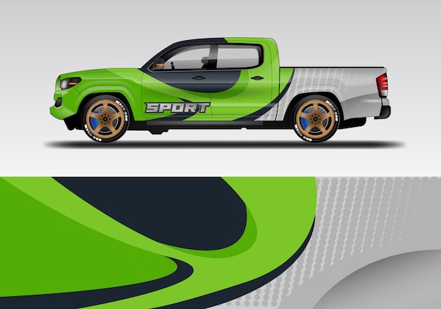 Vector diseño de envoltura de coche deportivo