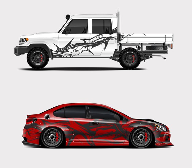 diseño de envoltura de coche para envoltura de vinilo de vehículo