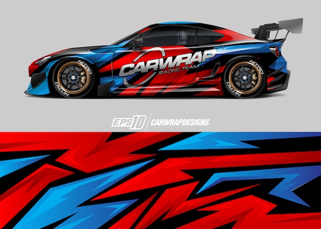 Diseño de envoltura de coche de rally