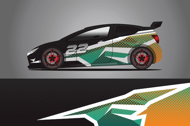 Diseño de envoltura de impresión de coche