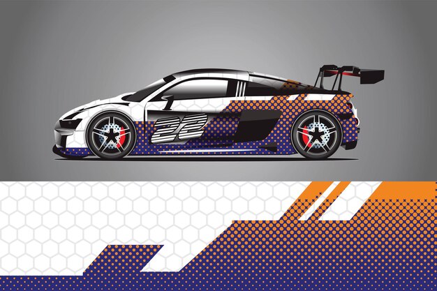 Diseño de envoltura de impresión de coche