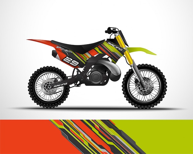 Diseño de envoltura de motocross