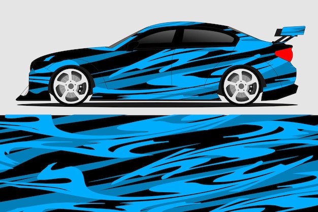 diseño de envoltura de pegatinas vectoriales para coches de carreras